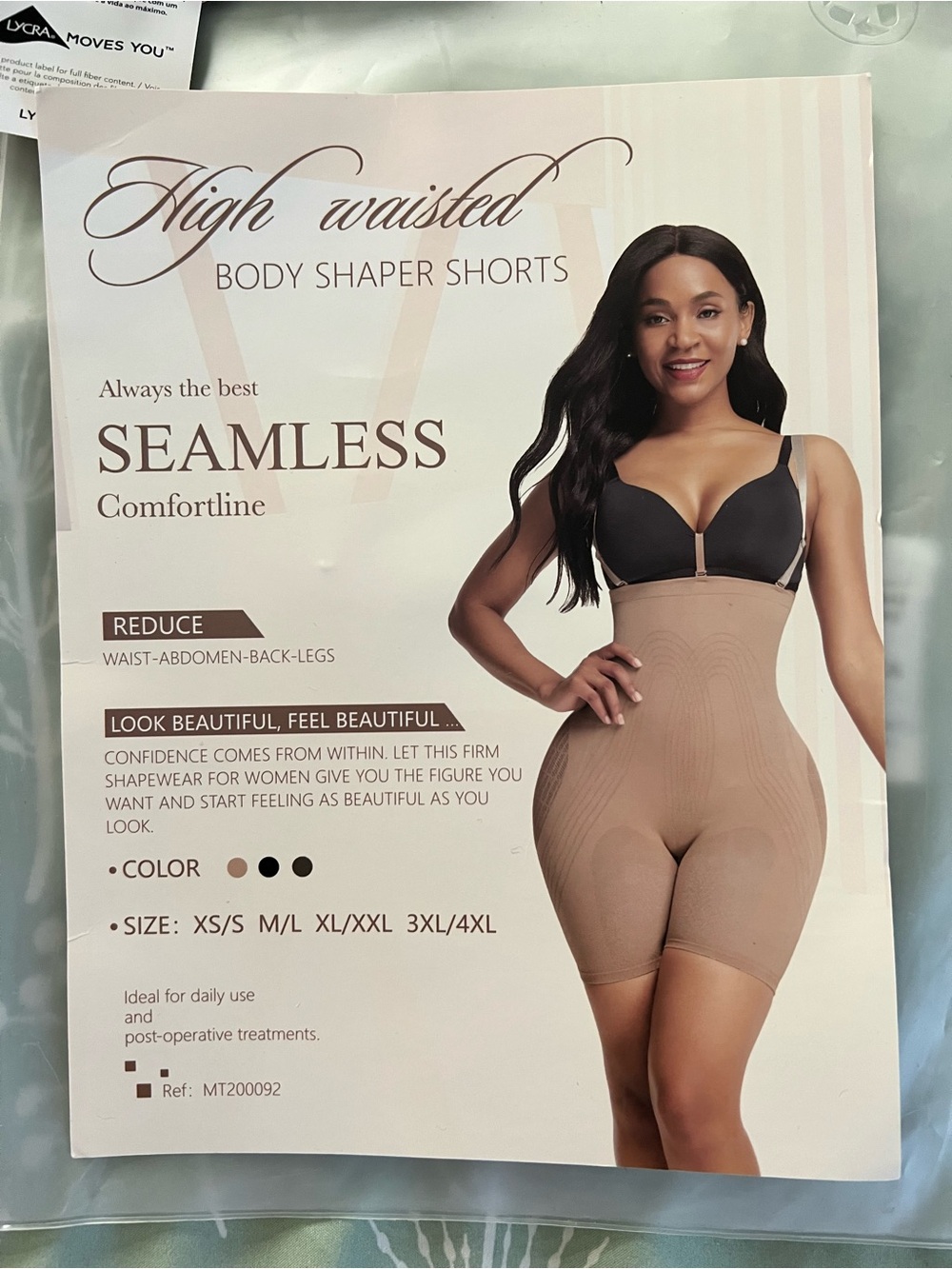High-Waisted Seamless Body Shaper Shorts - Nude